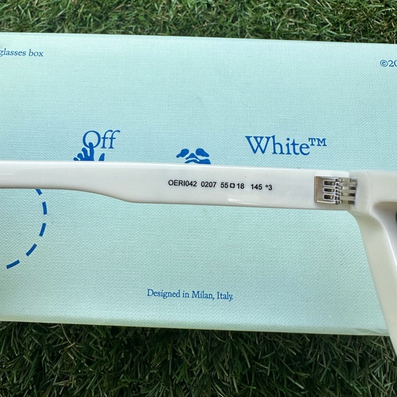 Off-White Artemisia 55MM Cat Eye White Dark Gray Tinted Sunglasses - Picture 7 of 13